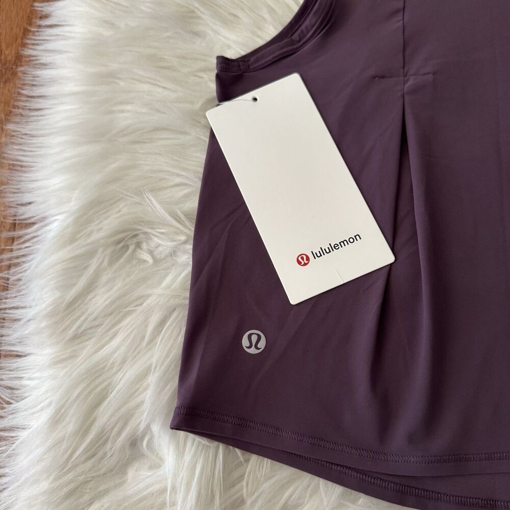 Lululemon Sculpt Cropped Tank Women’s Size 4 Flowy Grape Thistle Quick Dry NWT - Picture 10 of 11